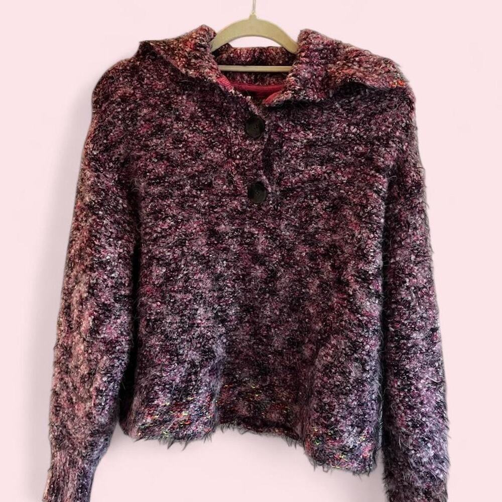Free People multicoloured fuzzy sweater